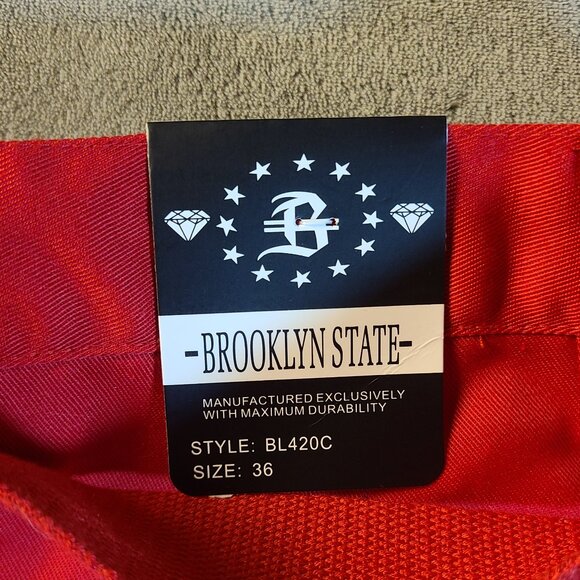 Brooklyn State Men's Red 36 Cargo Shorts With Belt New - Picture 2 of 9